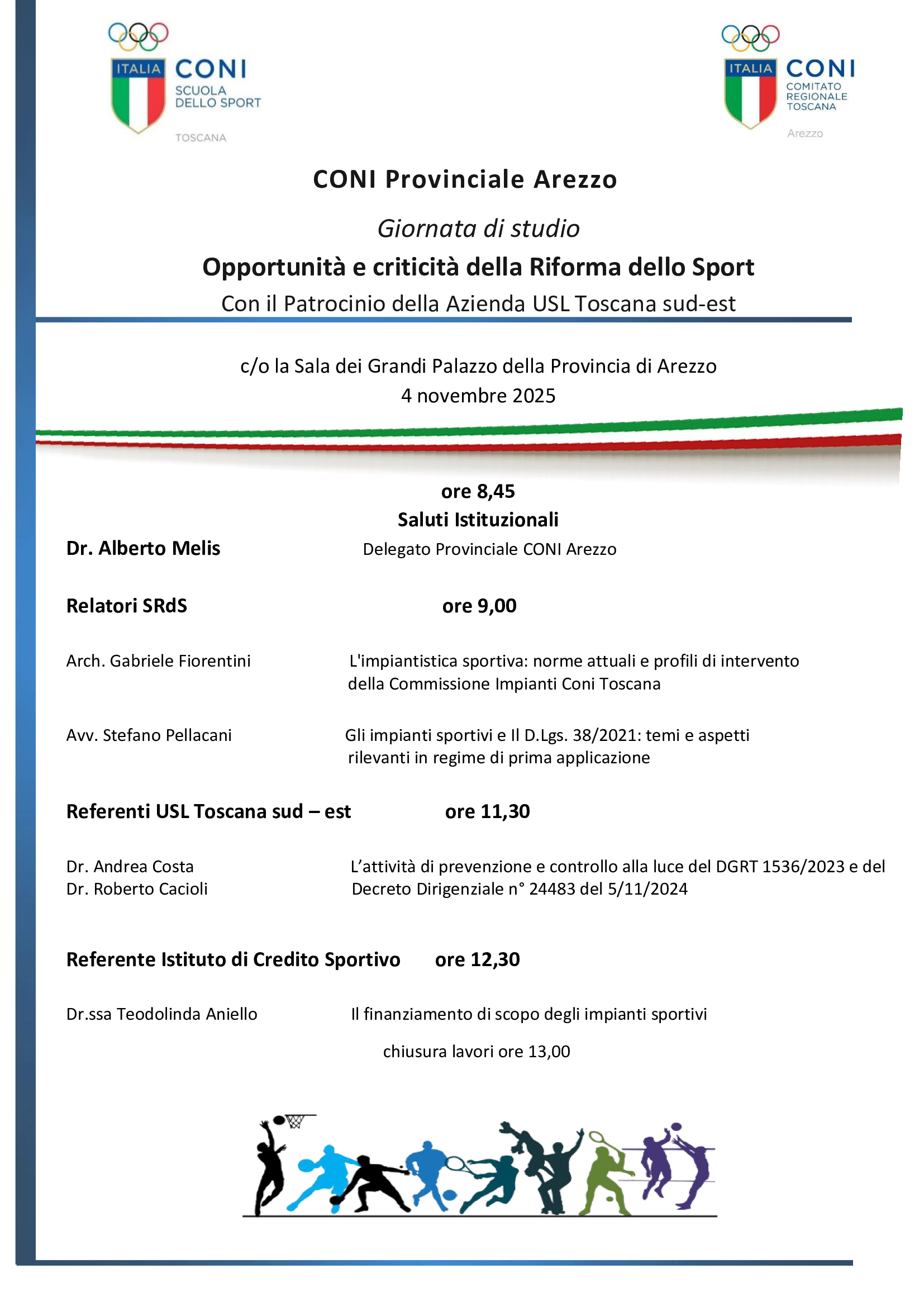 Opportunità e criticità della Riforma dello Sport - Arezzo