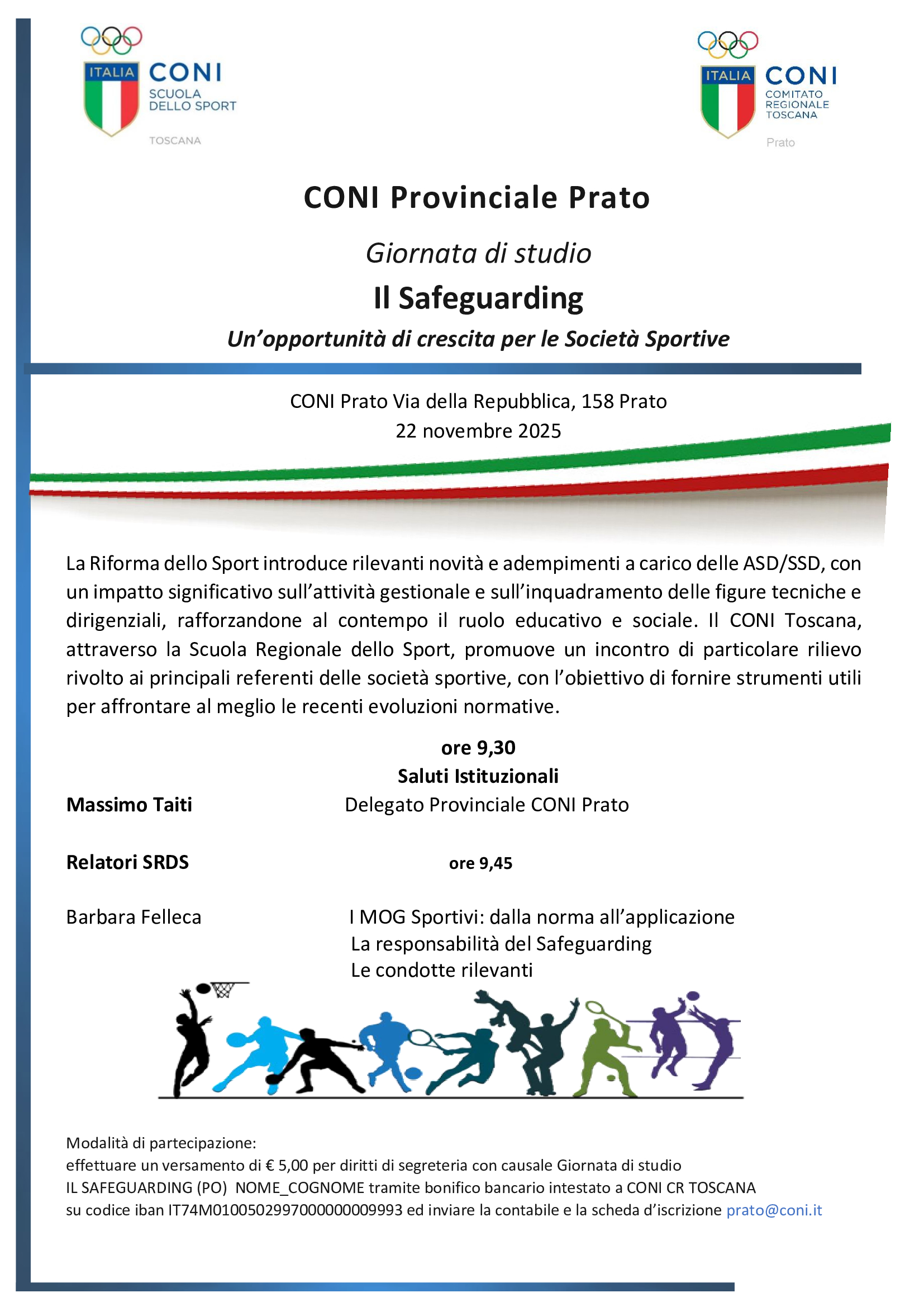 Il Safeguarding:  un’opportunità di crescita per le Società Sportive - Prato