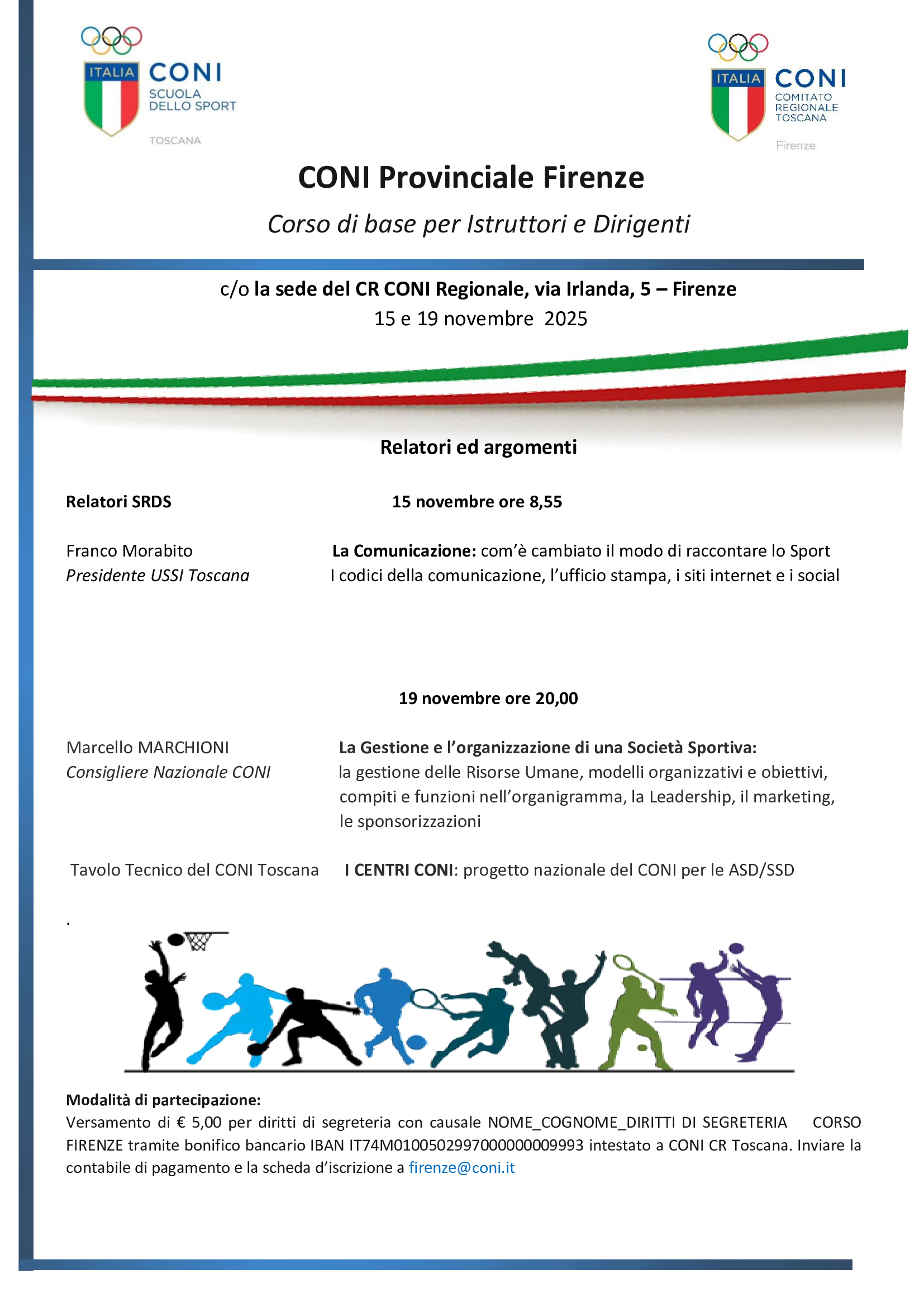 Corso base per Istruttori e Dirigenti - Firenze