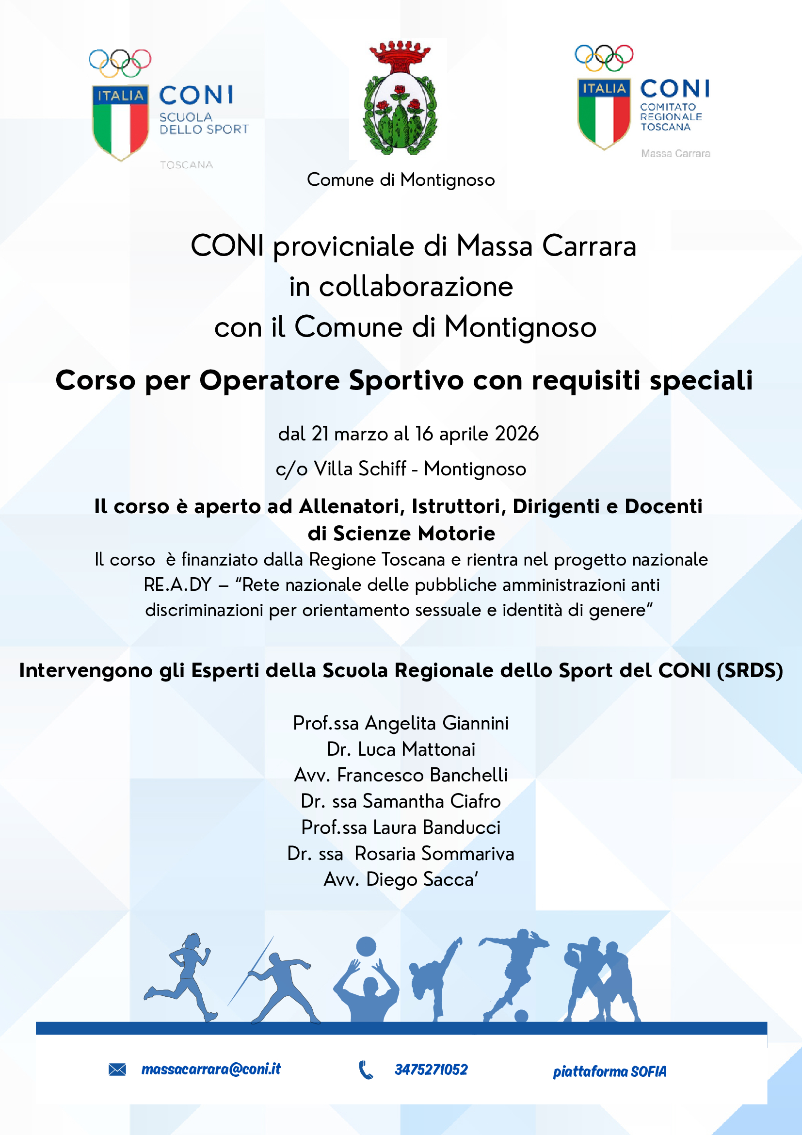 Corso per Operatori Sportivi con requisiti speciali