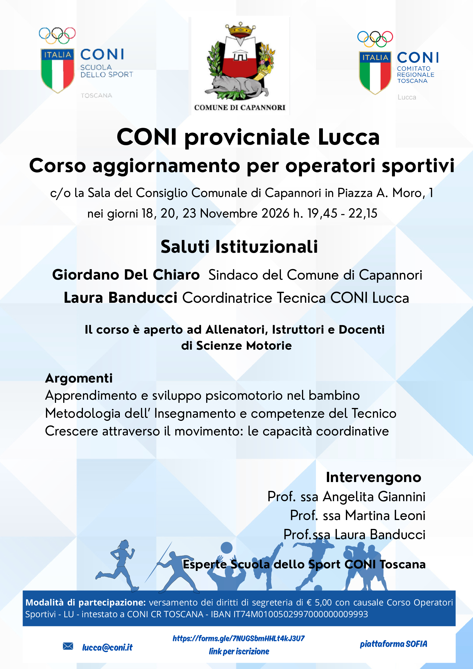 Corso di aggiornamento per Operatori Sportivi