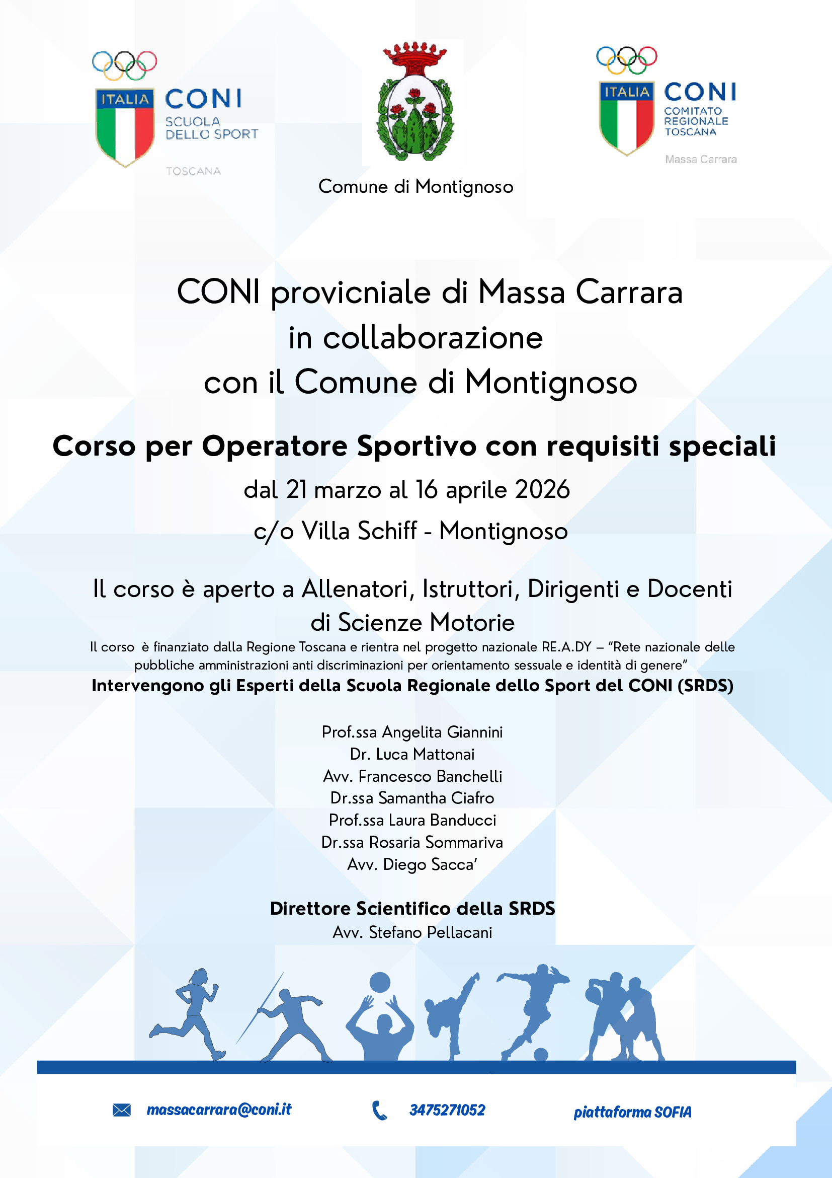 Corso per Operatori Sportivi con requisiti speciali