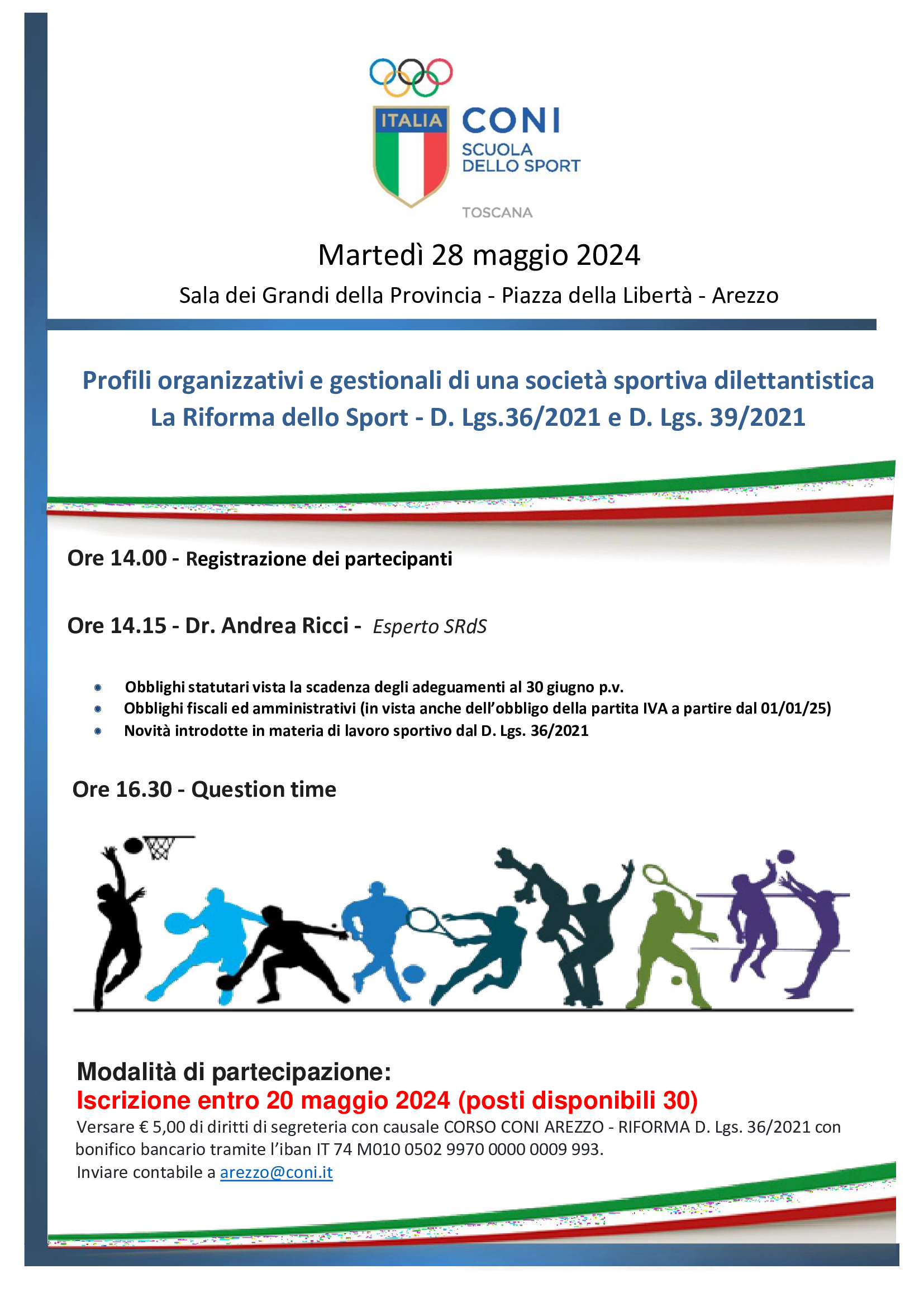 PROFILI ORGANIZZATIVI E GESTIONALI DI UNA SOCIETA' SPORTIVA DILETTANTISTICA - Arezzo