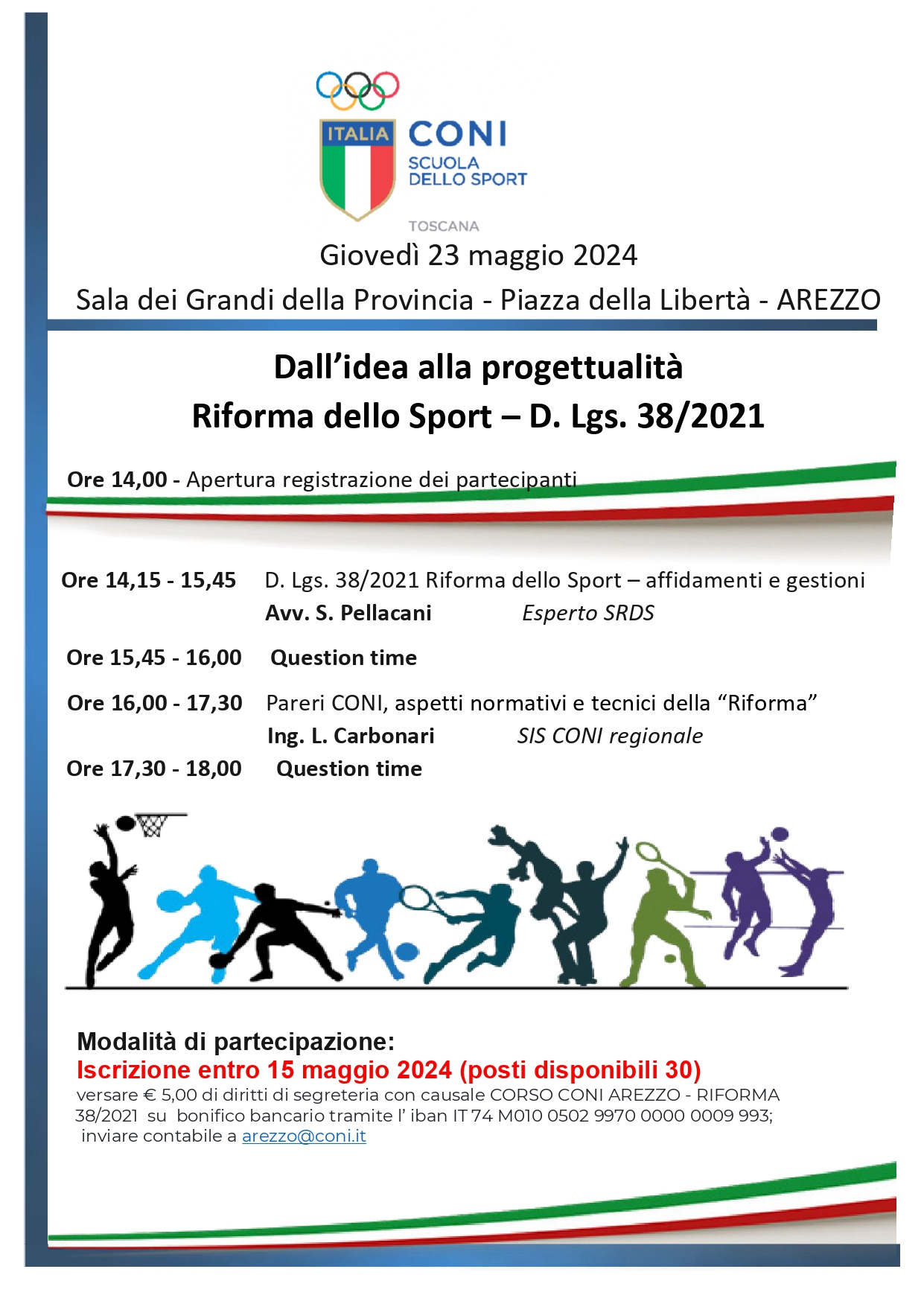 DALL' IDEA ALLA PROGETTUALITA' - Riforma dello Sport - D. Lgs 38/2021 - Arezzo