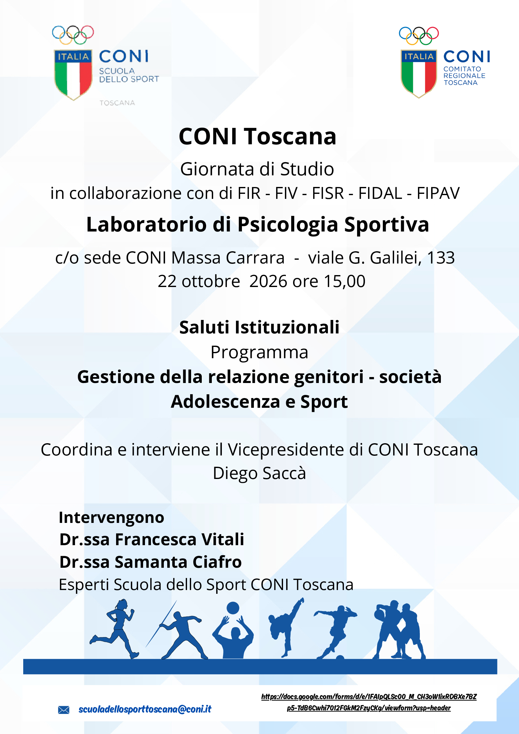 Laboratorio di psicologia sportiva - 2^ edizione